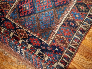 #1B335 Antique collectible NW Persian Kurdish bag face 2.2' x 2.7' 1880,in original good condition.                  