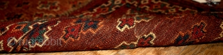 #1B342  Turkoman Yomud torba 1.3' x 2.9' 1880, in original condition: has some age ware.                 