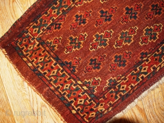 #1B342  Turkoman Yomud torba 1.3' x 2.9' 1880, in original condition: has some age ware.                 