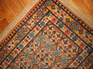 #1B344 Persian "Camel hair" rug 2.3' x 3' 1900, in original good condition.                    