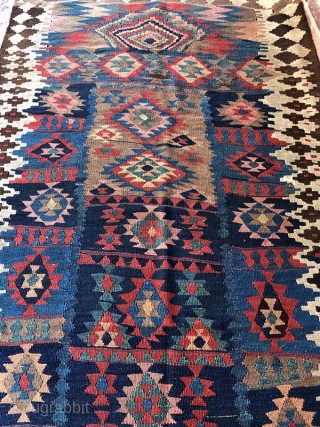 Antique persian veramin kilim ,

pure wool natural color , 310x 125 cm                     