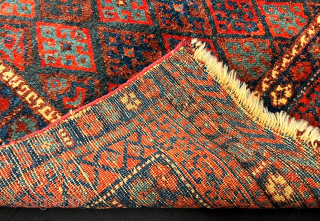 Antique Jaff bag face tick pile ,98x73 cm                         