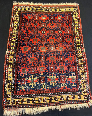 Antique Beluch Rug Pure Wool Natural Color , 102x 74 cm                      
