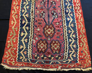 Antique anatolian kilim with damage, 170 x 102 cm                        