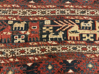 Antique shasavan mafrash panel 54x40 cm                           