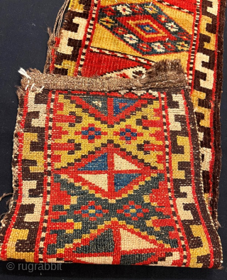 Early uzbek band pile fragment 94x30 cm                          