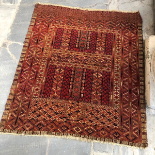 Antique turkmen ensi rug ,130x118 cm                           