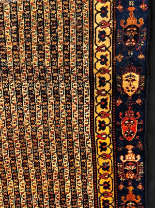Antique persian sine rug fragment 145 x 102 cm                        
