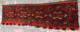 Antique turkmen ersari chuval in good condition ,158 x 42 cm                      