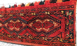 Antique turkmen ersari chuval in good condition ,158 x 42 cm                      