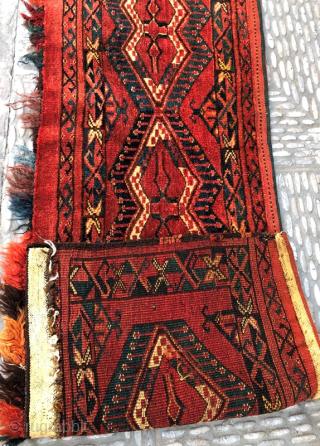 Antique turkmen ersari chuval in good condition ,158 x 42 cm                      