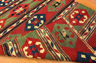 Antique kazak kilim ,200x113 cm                            