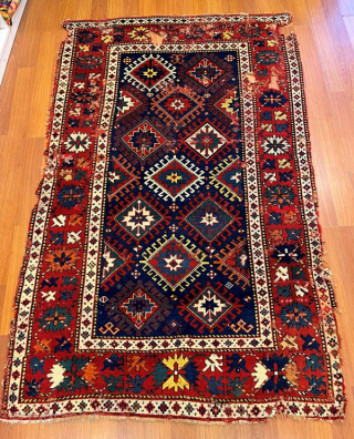 Antique caucasian rug , 210x134 cm                           
