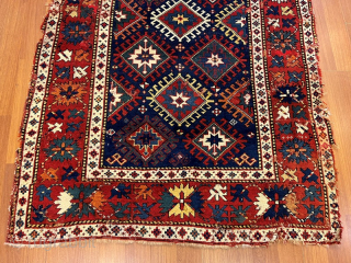 Antique caucasian rug , 210x134 cm                           