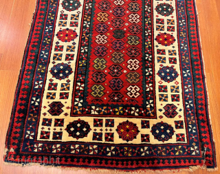 Antique Caucasian talish rug 236x104 cm                           