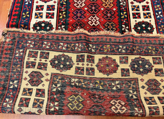 Antique Caucasian talish rug 236x104 cm                           