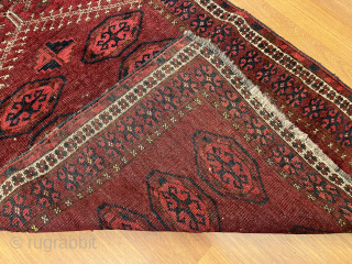Antique Turkmen Beluch Rug 
with damage ,107x82 cm 


                        