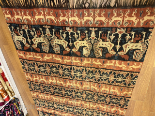 Antique handwoven warp ikat - men’s cloth ,
from East Sumba Indonesia,244 x 154 cm                   