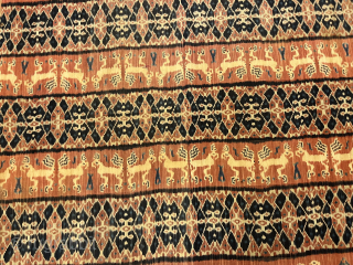 Antique handwoven warp ikat - men’s cloth ,
from East Sumba Indonesia,244 x 154 cm                   
