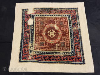 Antique Tibeten rug fragment 66x63 cm
