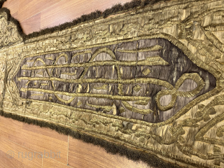 Early 19 century ottoman gold and silver thread work,
door hanging ,275 x 170 cm