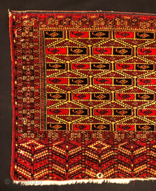 Antique tekke chuval very fine with damage condition 103x65 cm                       