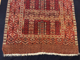 Antique turkmen ensi rug ,132x117 cm                           