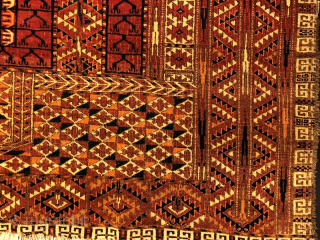 Antique turkmen yamut ensi ,130x118 cm                           