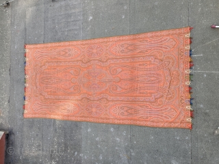 Paisley Shawl, 19th century, 156x328 cm (5’1”x 10’9”) in a mint condition.                     