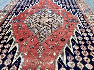 Friendly Mazlaghan, cute north Persian colors. 137x180 cm (4’6”x 5’11”). 1920-1930                      