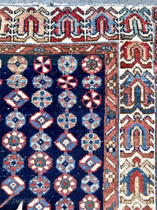 Friendly Mazlaghan, cute north Persian colors. 137x180 cm (4’6”x 5’11”). 1920-1930                      