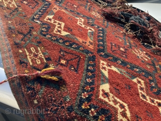 Turkmen Ersari Beshir Torba, 178x44 cm, 1900. Excellent condition, shiny colors!                      