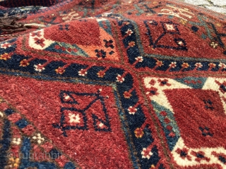 Turkmen Ersari Beshir Torba, 178x44 cm, 1900. Excellent condition, shiny colors!                      