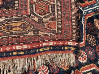 Beautifully colored Persian Varamin rug, most probably made by Luri people settled in north Persia around 1900. Unusual runner format 150x370 cm.           