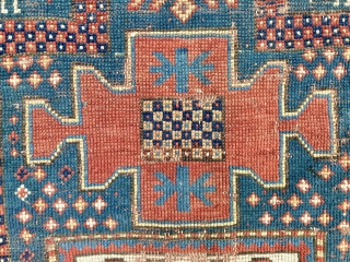 Kazak Karatchopf, 1900, 1,2 m x 2,3 m. Colors great!

Bundle of Kazaks Karatchopf and Fachralo available. See my other listing.             