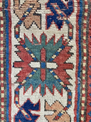 Kazak Karatchopf, 1900, 1,2 m x 2,3 m. Colors great!

Bundle of Kazaks Karatchopf and Fachralo available. See my other listing.             