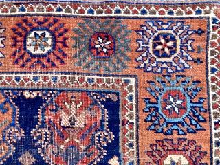 Old Afshar from ca 1890, 120x180 cm, nicely corroded colors, very good condition.                    
