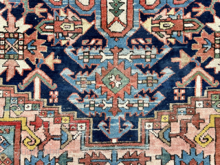 Heriz Karadja 1920, 152x188 cm. Bright colors, vegetable dyes, harmony.                       