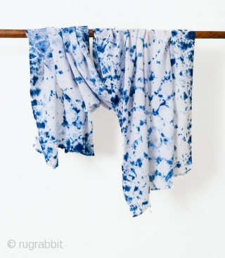 This a large swath of vintage Japanese shibori cotton.

Shibori is a Japanese term for several methods of dying cloth with a pattern by binding, stitching, folding, twisting, compressing, or capping.

A simple yet  ...