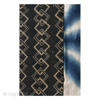 This is a striking shibori dyed han juban, which is often worn underneath a kimono. Shibori is a Japanese dying technique where patterns are made by binding, stiching, folding, twisting, and compressing  ...