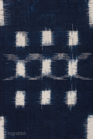 This is a beautiful Japanese kurume kasuri cotton futon cover from early Meiji period. 


The textile has been hand woven and hand dyed with indigo. Kasuri is an ikat technique. The warp  ...