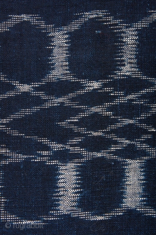 This is a beautiful Japanese kurume kasuri cotton futon cover from early Meiji period. 


The textile has been hand woven and hand dyed with indigo. Kasuri is an ikat technique. The warp  ...