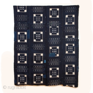 This is a beautiful Japanese kurume kasuri cotton futon cover from early Meiji period. 


The textile has been hand woven and hand dyed with indigo. Kasuri is an ikat technique. The warp  ...