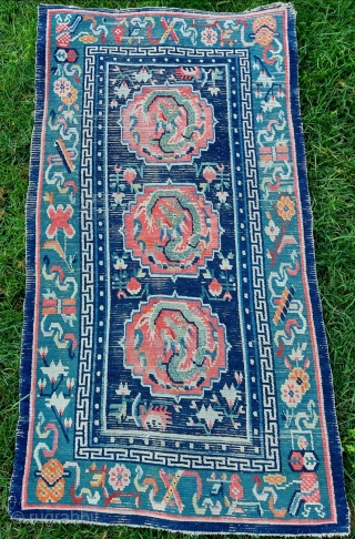 Tibetan Dragon Rug size: 78 x 145 cm                         