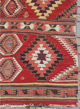 19.th Century Karapinar Kilim sıze 163x363                           