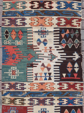 19.th century Anatolian Kilim sıze 75x300                           