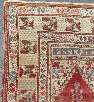 Selendi Prayer Rug Circa 1850 size 140x183                          