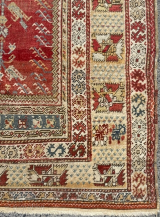 Selendi Prayer Rug Circa 1850 size 140x183                          