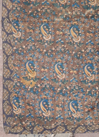 19.th Century Persian Printed Textile                            
