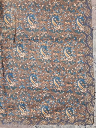19.th Century Persian Printed Textile                            